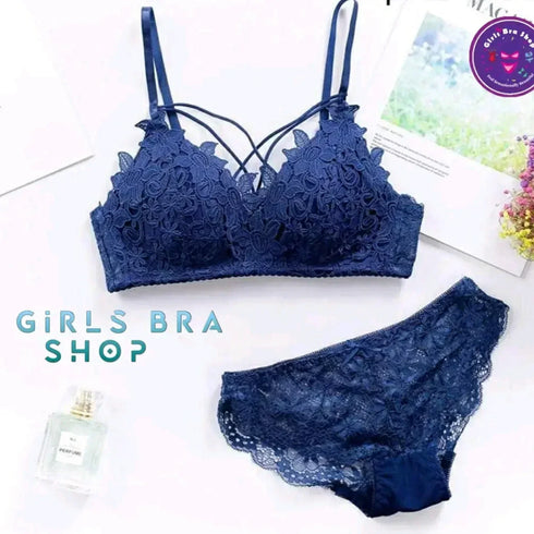 PACK OF 2 PIECE | FANCY FLORAL PADDED BRA AND PANTY SET | 1 BRA 1 PANTY