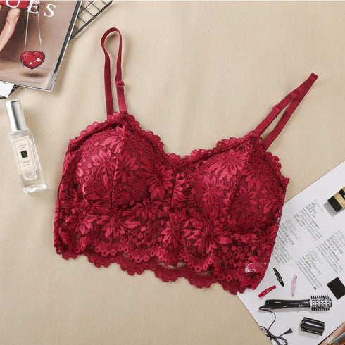 Imported Girls Fashionable Net Floral Crop Tops