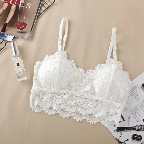 Imported Girls Fashionable Net Floral Crop Tops