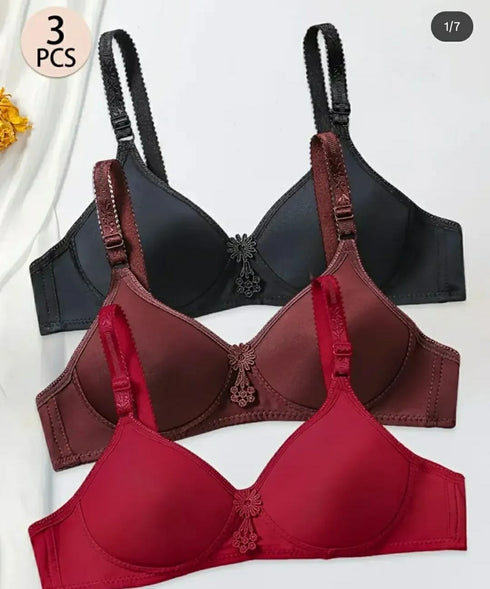 Pack Of 3 Piece Light Padded Pushup Bra | Daily Wear Padded Bra