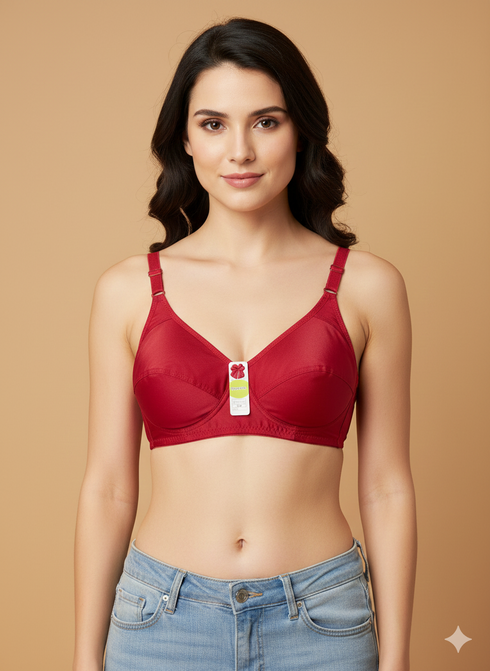 Pack of 3 Piece Soft Stretchable Malai Jersy Comfort Bras