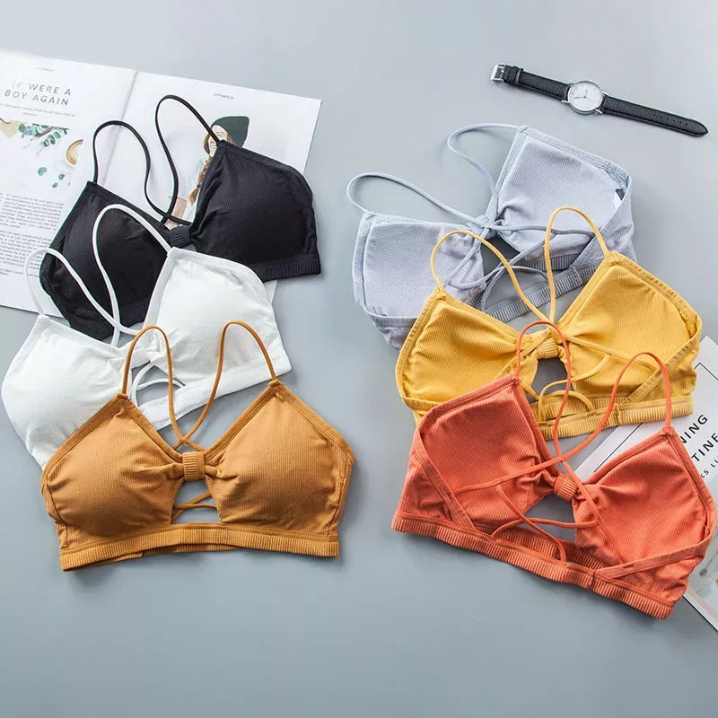 Women Cross Strap Threaded Sports Yoga Pure Cotton Bra | Buy 1 Get 1 Free
