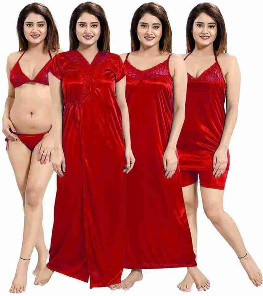 5 Piece - Night Dress Premium Quality Bridal Set