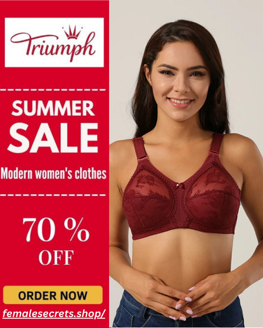 70% OFF | PACK OF 3 IMPORTED TRIUMPH DOREENA BRA BEST FOR SUMMER | FREE HOME DELIVERY