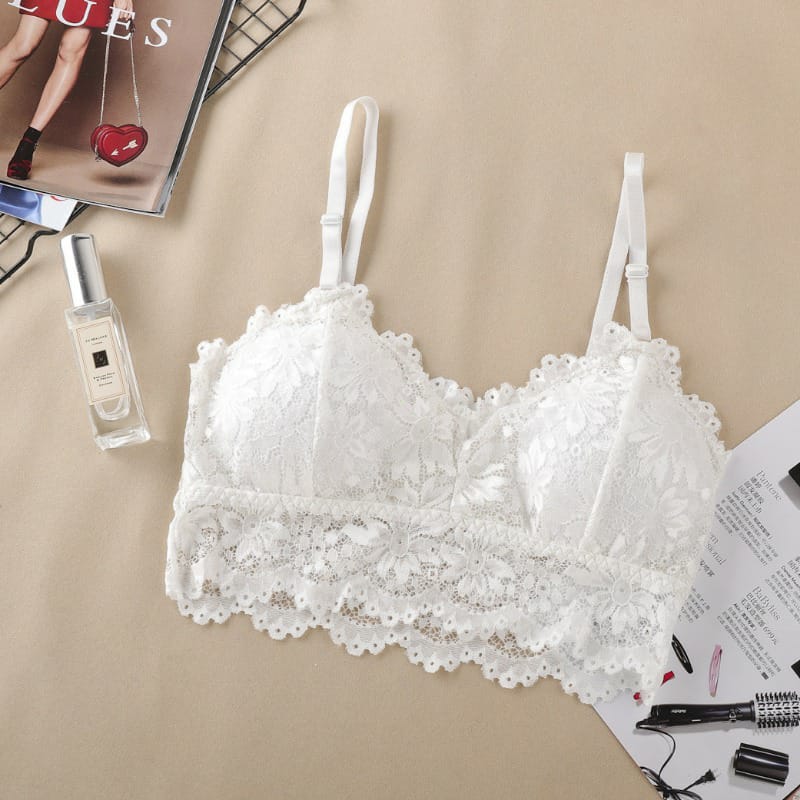 Imported Girls Fashionable Net Floral Crop Tops