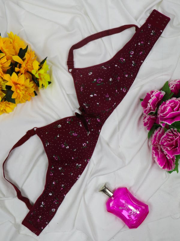 PACK OF 2 PREMIUM IMPORTED LOVE PRINTED SINGLE PADDED PUSHUP BRA | FREE HOME DELIVERY