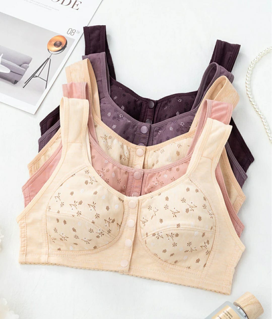 Imported Front-Open Button Bra – Everyday Support