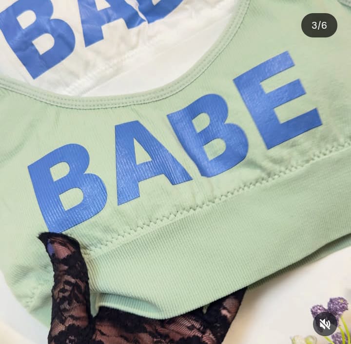Imported Babe Printed Sports Cami Bra