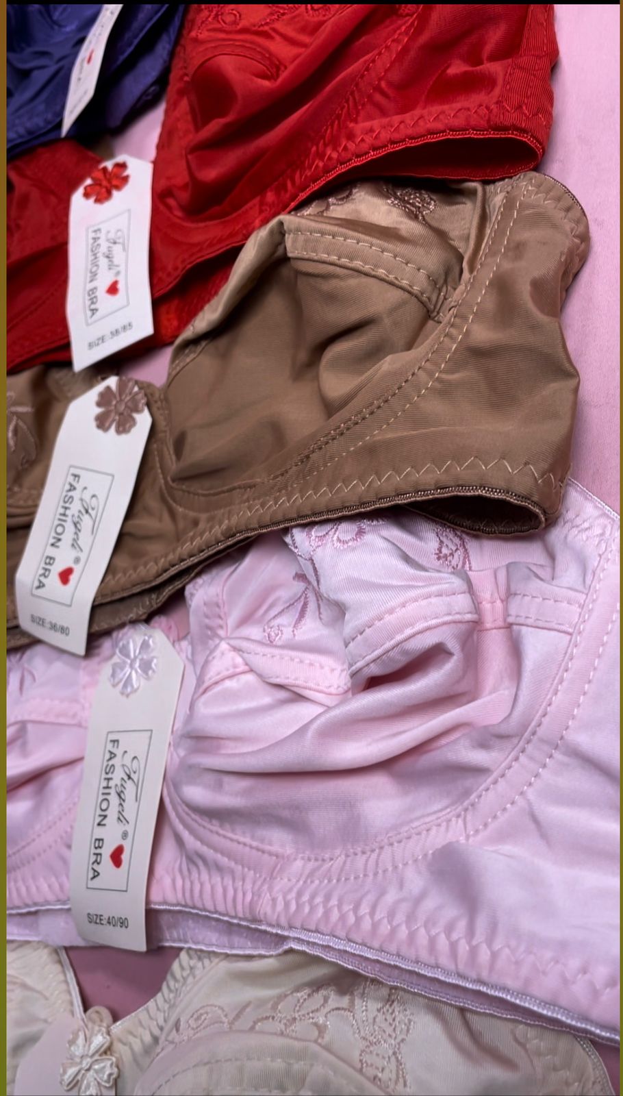 Imported Malai Jersy Embriodery Bra