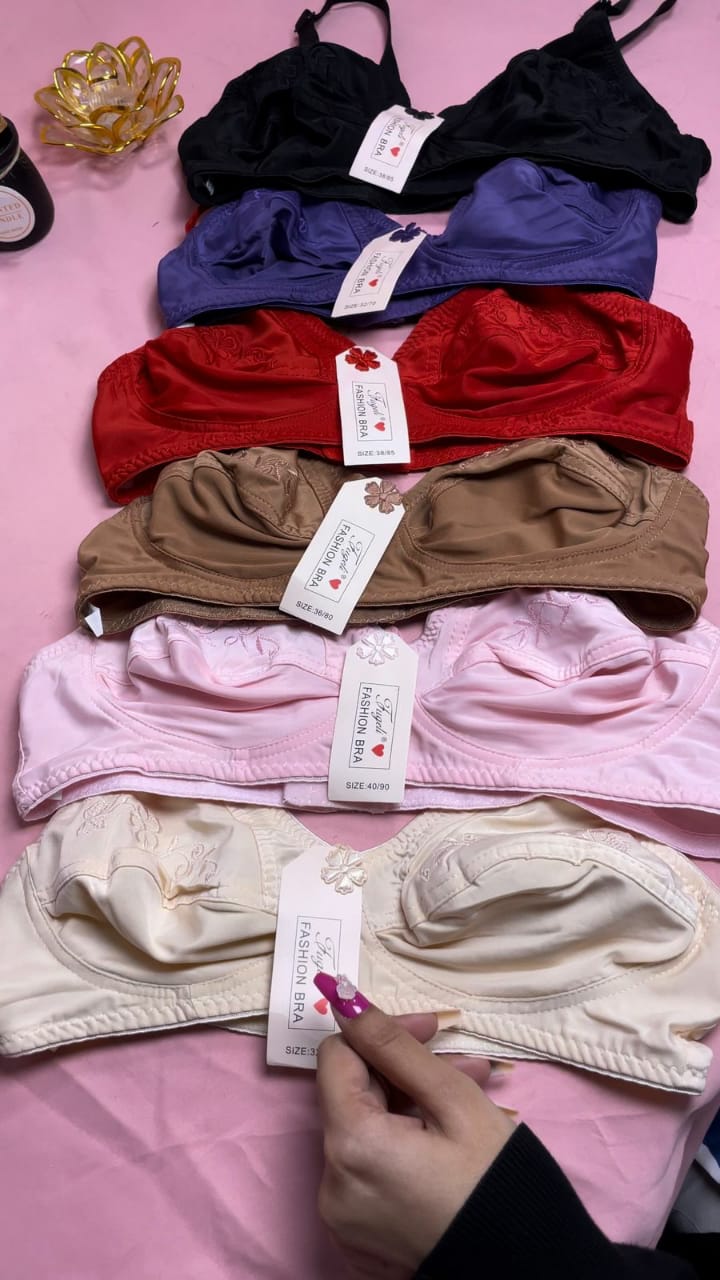Imported Malai Jersy Embriodery Bra